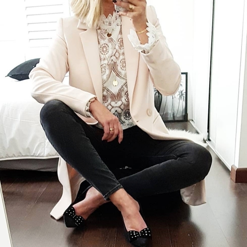Boho White Lace Top Long Sleeve White Retro Vintage - Picture 3 of 10
